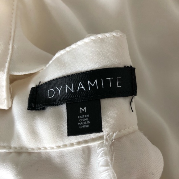 DYNAMITE mock neck open back blouse - Picture 11 of 12
